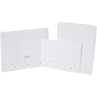 Petit Lazzari Estrellas - Juego de 3 sábanas para capazo- cuco o moisés- 35x75 cm- color gris